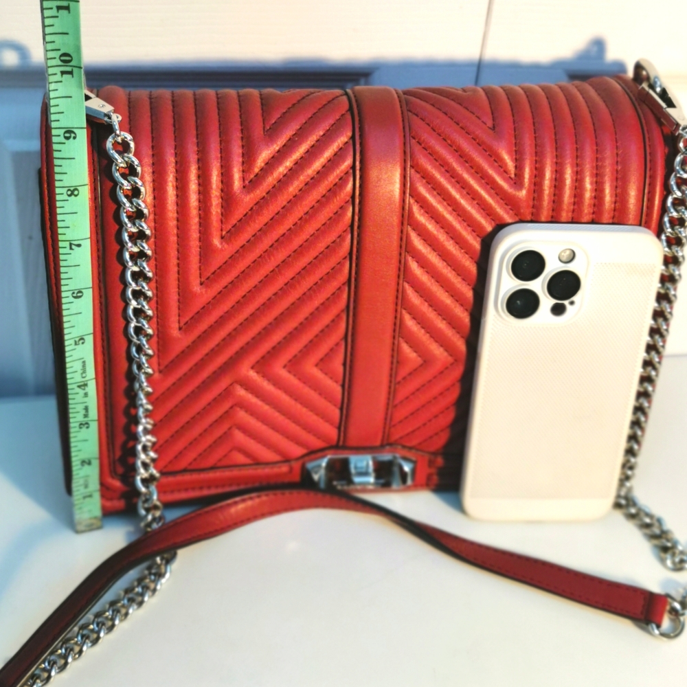 Women's Rebecca Minkoff Burgundy Quilted Crossbody Bag - Picture 6 of 16
